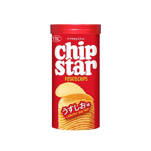 Front view of product: YBC Chip Star Lightly Salted