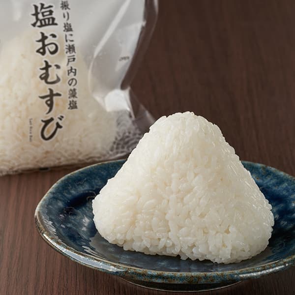Front view of product: Family Mart Salt Onigiri (Rice Ball)