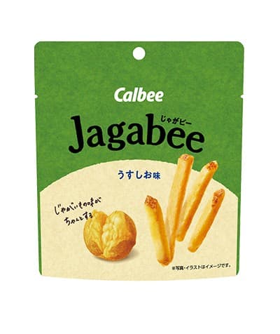 Front view of product: Calbee Lightly Salted Jagabee
