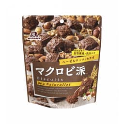Front view of product: Morinaga Macrobiha Biscuits - Hazelnut and Cacao