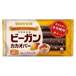 Front view of product: UHA Mikakuto Vegan Cacao Bar - Granola